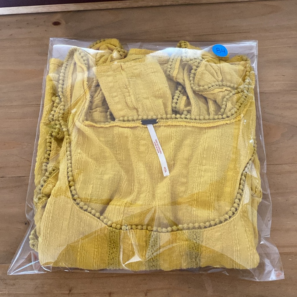 Free People Yellow Ruffled Crop Top - Picture 15 of 15